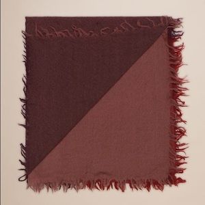 Aritzia Wilfred Colourblock Blanket Scarf Red